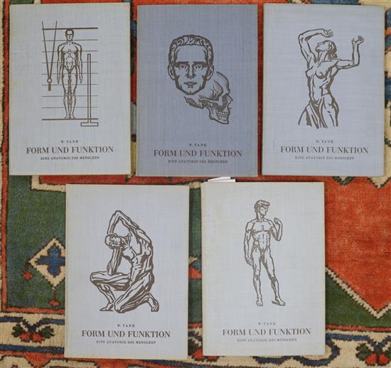 Tank, W. - Form and Funktion, 5 vols, quarto, cloth, Dresden 1953